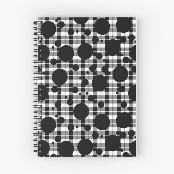 Item preview, Black and White Plaid with Bubbles designed and sold by Artistestella.