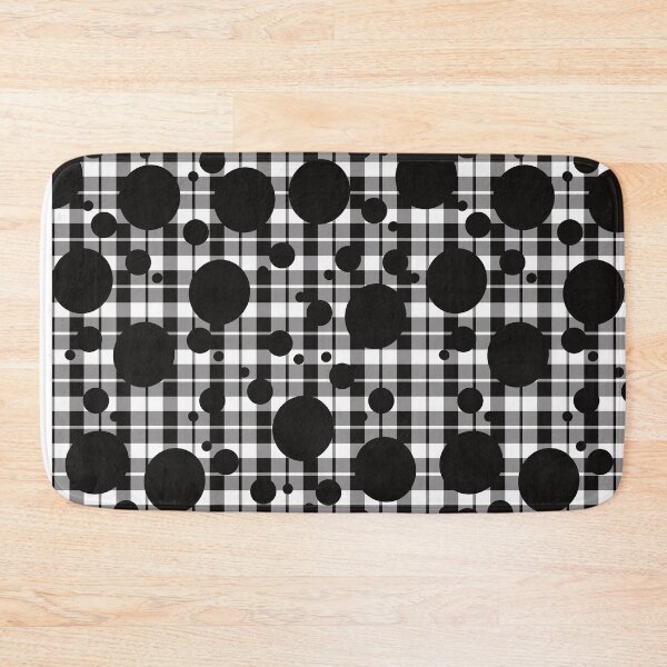 Item preview, Black and White Plaid with Bubbles designed and sold by Artistestella.