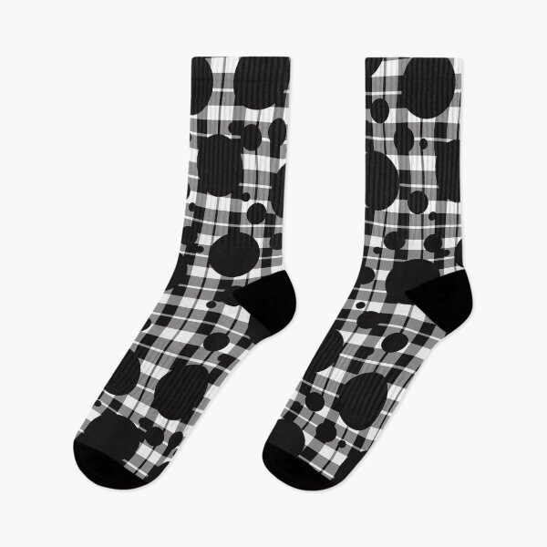 Item preview, Black and White Plaid with Bubbles designed and sold by Artistestella.