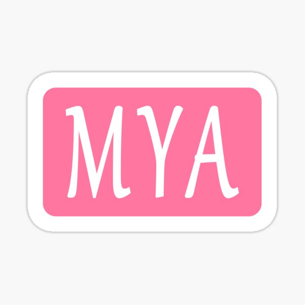 Mya Name Hand Lettering in Faux Gold Letters - Mya - Posters and