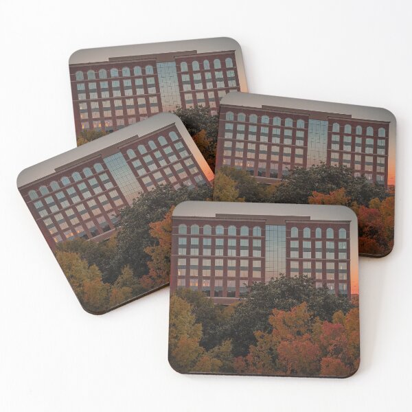 Item preview, River Front Place in Columbus Georgia at Sunset with Fall Color Trees designed and sold by JakeRhodes.