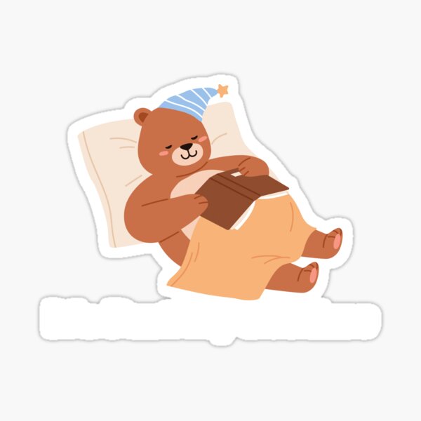 Bedtime carebear Sticker for Sale by EmmaFitzy