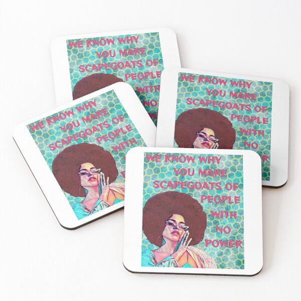 Item preview, Black Feminist Quote - We Know Why You Make Scapegoats Of People With No Power designed and sold by LethalPixieDust.