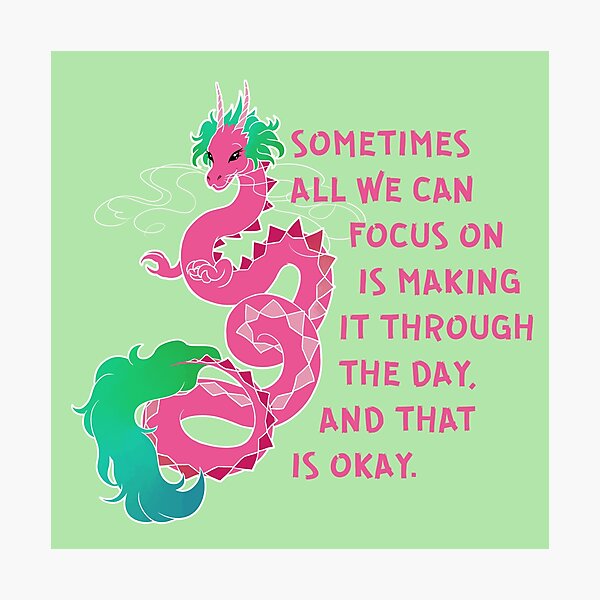 "Sometimes All We Can Focus on is Making it Through" Chinese Dragon Photographic Print