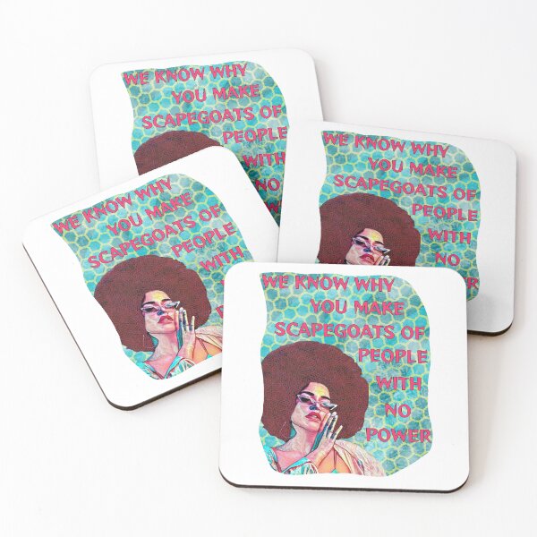 Item preview, Black Feminist Quote - We Know Why You Make Scapegoats Of People With No Power designed and sold by LethalPixieDust.