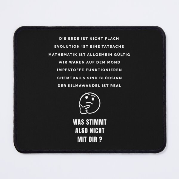 Artikelvorschau, Was stimmt also nicht mit dir? Design mit lustigem Spruch auf Deutsch entworfen und verkauft von Pflugart.