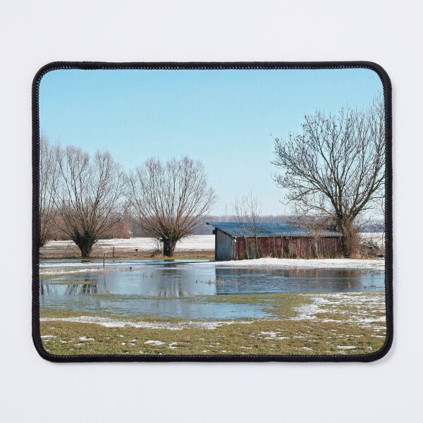 Item preview, The Hut on a Flooded Meadow  designed and sold by Calidris Fotografie Steffi & Ben Köppler.