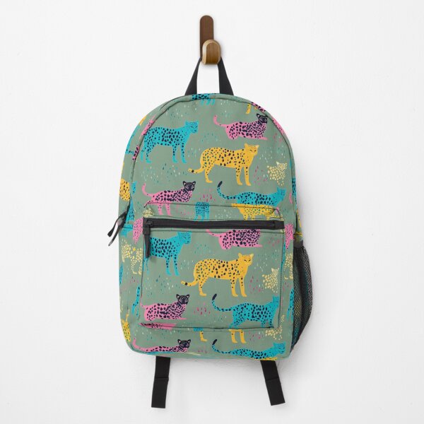 Item preview, Vibrant Jungle Cats: Colorful Leopard Patterns on Pastel Green designed and sold by 21 Dragonflies.