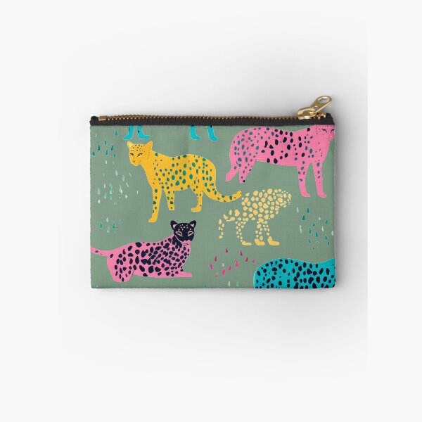 Item preview, Vibrant Jungle Cats: Colorful Leopard Patterns on Pastel Green designed and sold by 21 Tulips.