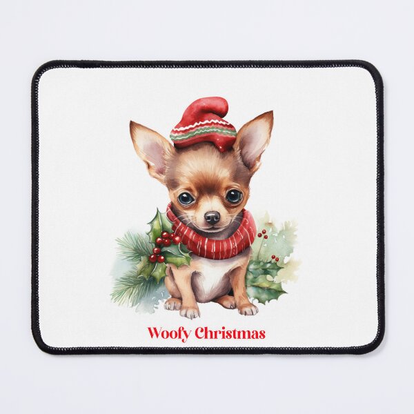 Aperçu de l'œuvre Cadeau de souhait de Noël Chihuahua Noël Woofy Christmas créée et vendue par OliveAndSnow.