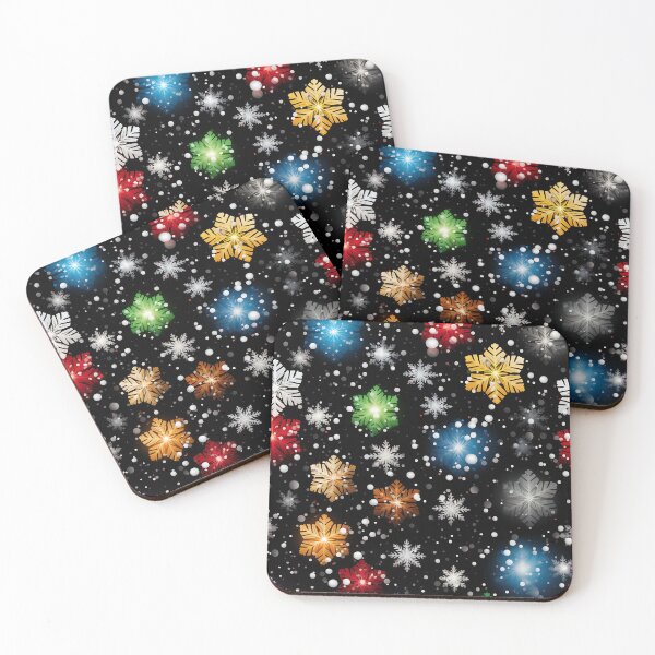 Item preview, Christmas Patterns - Colorful Neon Christmas Snow designed and sold by Master-Print.
