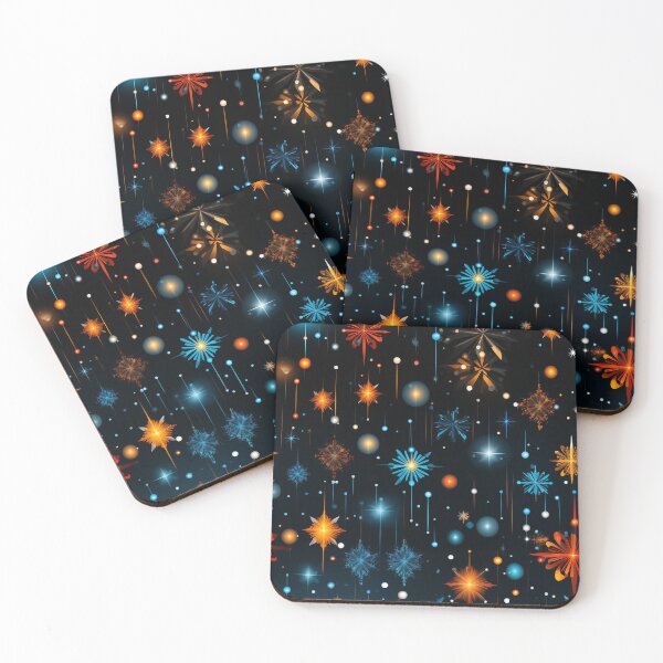 Item preview, Christmas Patterns - Colorful Neon Christmas Snow designed and sold by Master-Print.