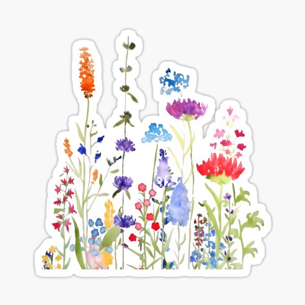 Item preview, Funny wildflower stickers designed and sold by Flourita.