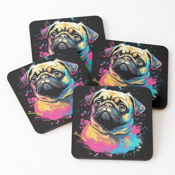 Item preview, Little colorful pug designed and sold by drizzd.