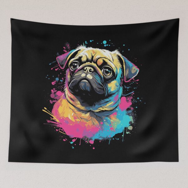 Item preview, Little colorful pug designed and sold by drizzd.