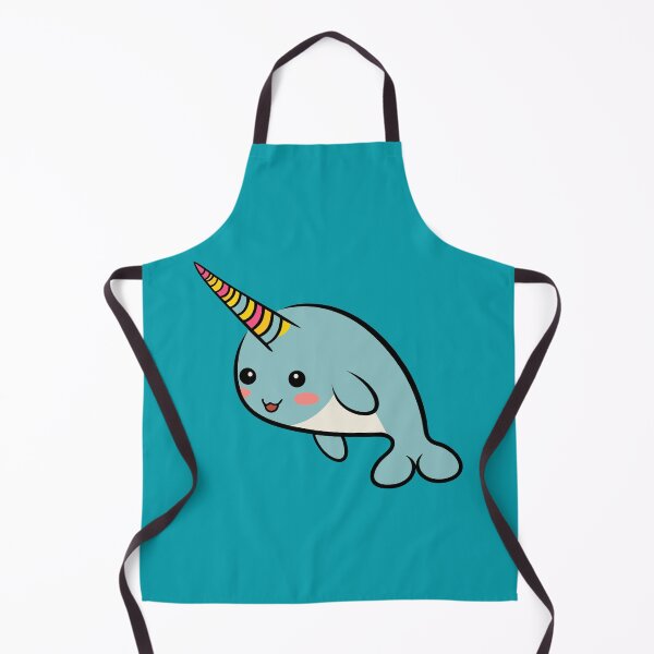 Item preview, Cute Narwhal with Rainbow-Colored Horn designed and sold by Delemore Art.