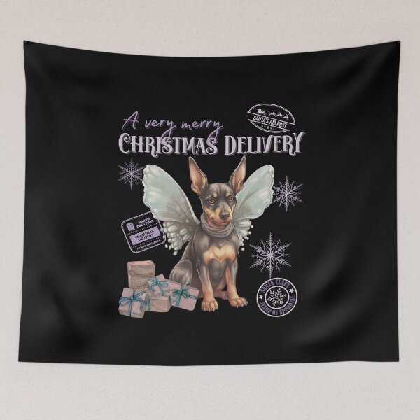 Item preview, Christmas Delivery - Soft Lavender Doberman Angel designed and sold by PupilLove.