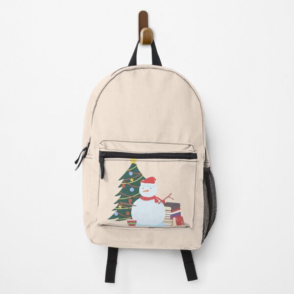 Item preview, snowman with books and christmas tree (bookmas) designed and sold by BookishSpace1.