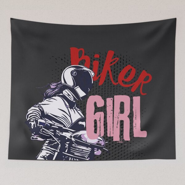 Item preview, Retro motorcycle biker girl designed and sold by VieBelieve.