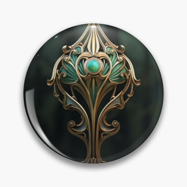 Item preview, Art Nouveau-inspired pendant  designed and sold by Whimsicalhub.