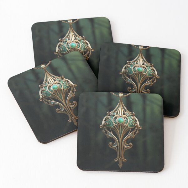 Item preview, Art Nouveau-inspired pendant  designed and sold by Whimsicalhub.