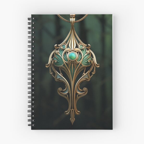 Item preview, Art Nouveau-inspired pendant  designed and sold by Whimsicalhub.