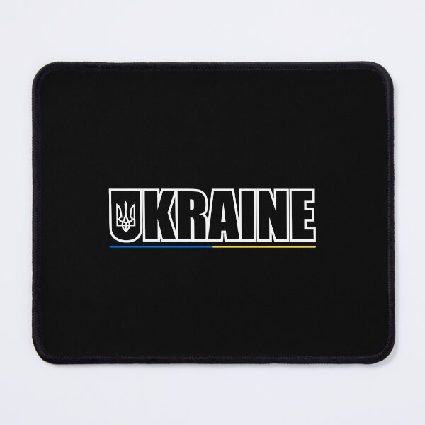 Item preview, Inscription Ukraine Ucrania - Ukrainian Trident Tryzub - Blue Yellow Line Flag Prapor designed and sold by Aide.