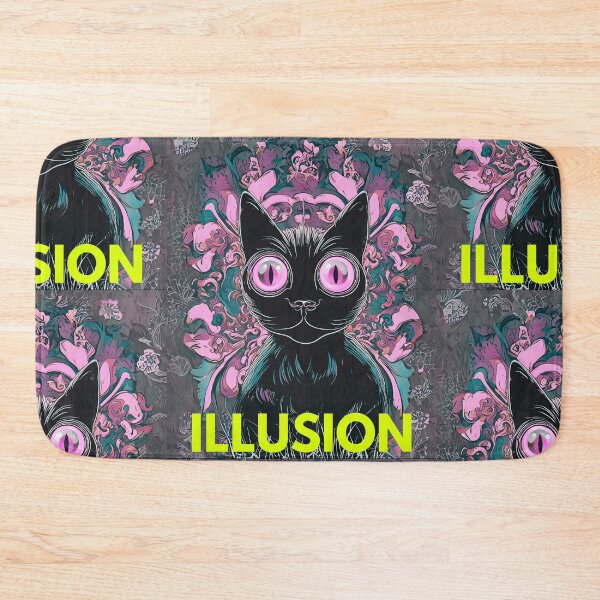 Item preview, psychedelics illusion Black Cat LSD Aesthetic vaporewave designed and sold by Catophile.