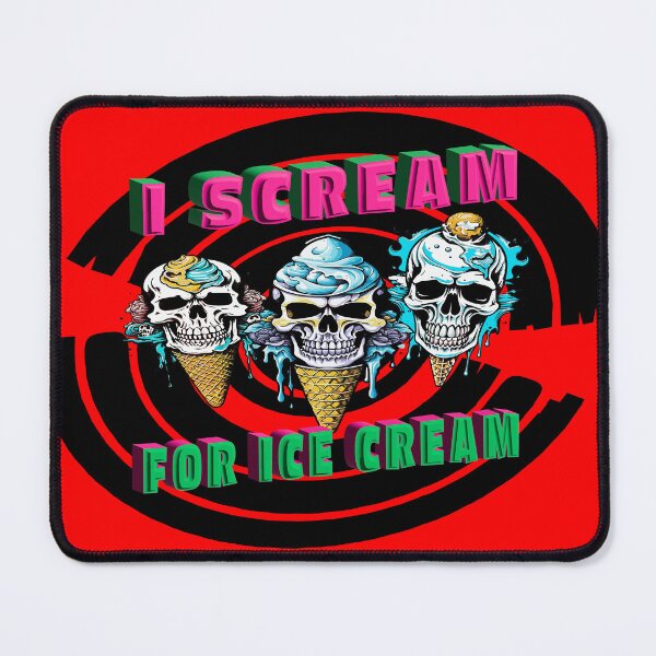 Item preview, I Scream For Ice Cream - Black Background Pattern designed and sold by MegaDirt.