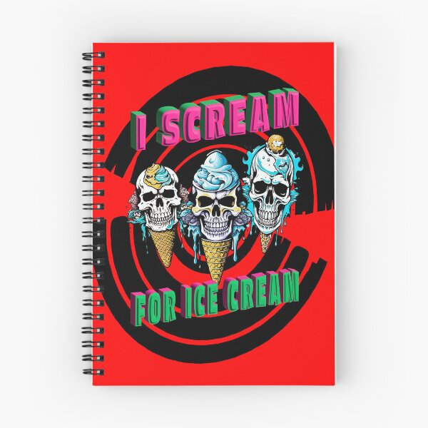Item preview, I Scream For Ice Cream - Black Background Pattern designed and sold by MegaDirt.