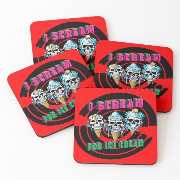 Item preview, I Scream For Ice Cream - Black Background Pattern designed and sold by MegaDirt.