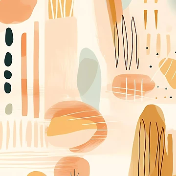 Artwork thumbnail, Abstract boho pattern by the99thstudio