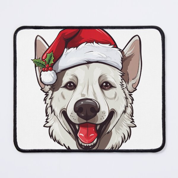 Item preview, Christmas German Shepherd - White designed and sold by wotsthis.