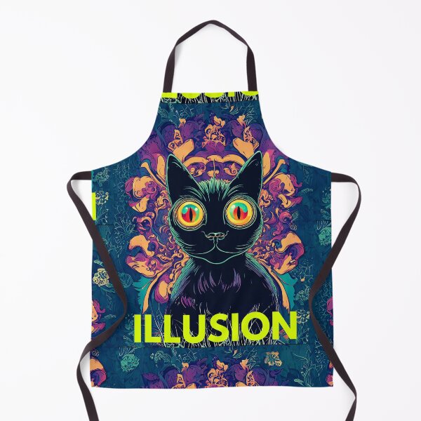 Artikelvorschau, psychedelische Illusion Black Cat LSD-Trip-Farben entworfen und verkauft von Catophile.
