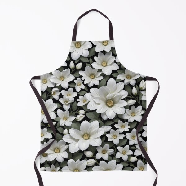 Item preview, Find beauty in simplicity: White floral pattern design designed and sold by nexanova369.