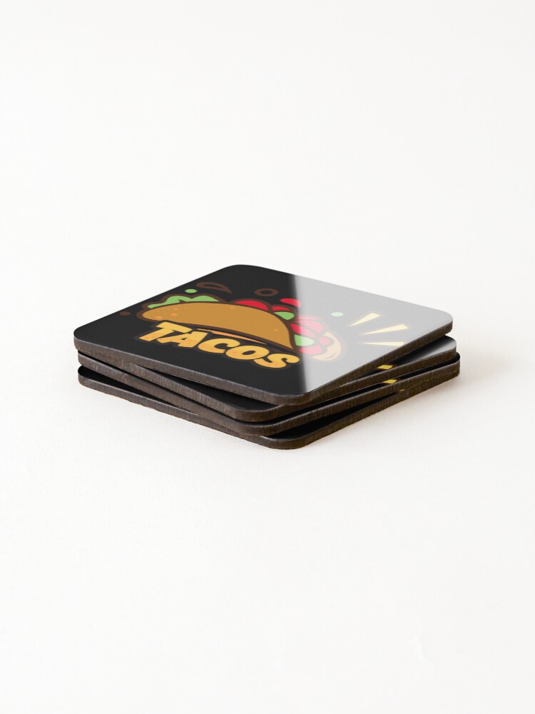 Thumbnail 4 of 5, Coasters (Set of 4), TACOS!!! designed and sold by RuralGlamour.