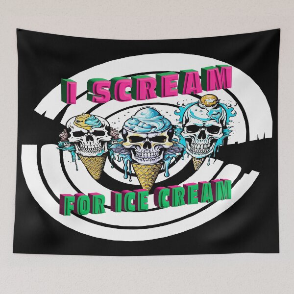 Item preview, I Scream For Ice Cream - White Background Pattern designed and sold by MegaDirt.