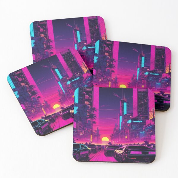 Item preview, Synthwave Sunset Traffic Jam designed and sold by UniqeDesign.