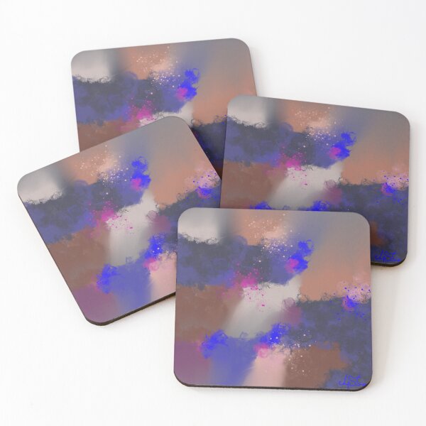 Item preview, Utopia - Blue Burnt Sienna Red-Violet Abstract designed and sold by Joey Santiago.