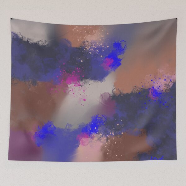 Item preview, Utopia - Blue Burnt Sienna Red-Violet Abstract designed and sold by Joey Santiago.