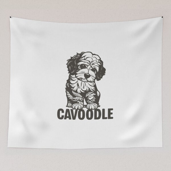 Item preview, dogs cavoodle black and white designed and sold by storefoxmix.