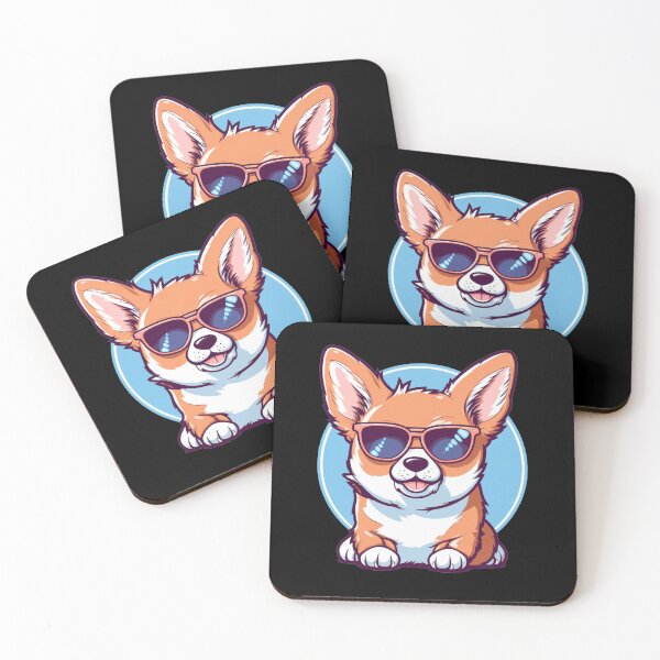 Item preview, Cool Corgi with Sunglasses (Black) designed and sold by vasetti-press.