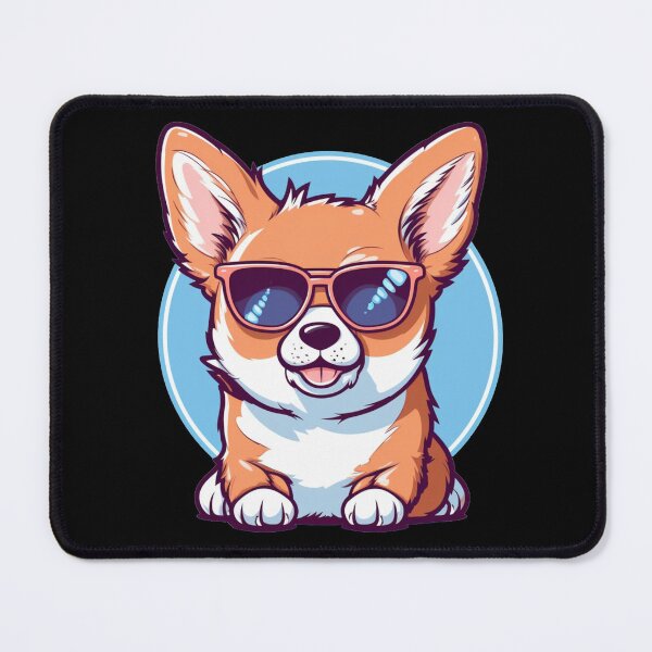 Item preview, Cool Corgi with Sunglasses (Black) designed and sold by vasetti-press.