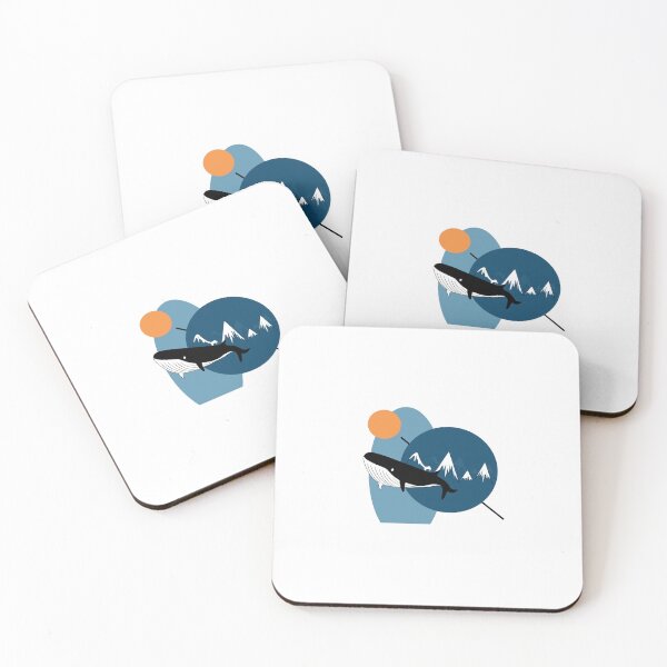 Artikelvorschau, abstraktes Design. Wal, minimalistischer Stil, Farbkunst, Blackound, Berg entworfen und verkauft von FOTO-story2419.