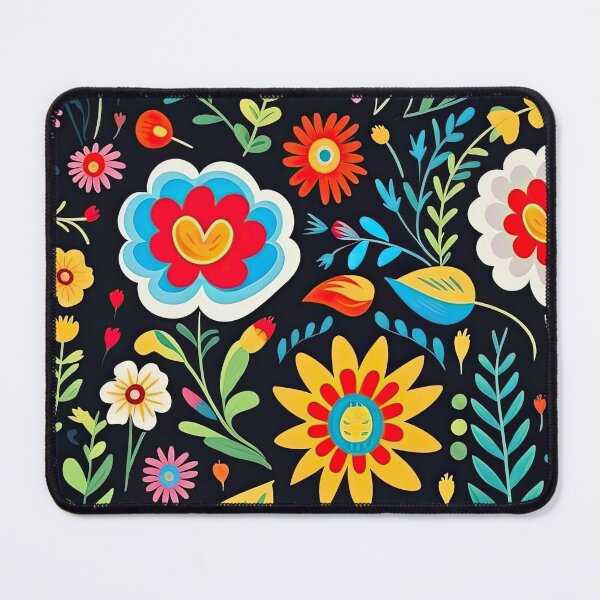 Artikelvorschau, Bunte Blumen des mexikanischen Blumenmusters in einem Rahmen 8 entworfen und verkauft von elvisg03.