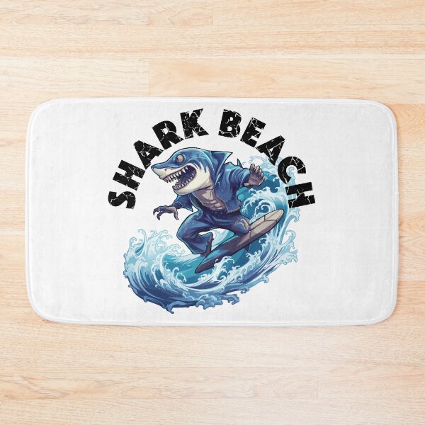 Item preview, Shark Surfing - Shark Beach (Black Lettering) designed and sold by VelvetRoom.