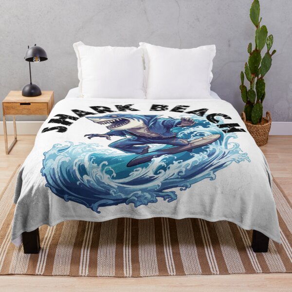 Item preview, Shark Surfing - Shark Beach (Black Lettering) designed and sold by VelvetRoom.