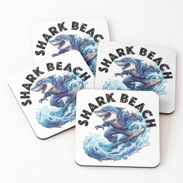 Item preview, Shark Surfing - Shark Beach (Black Lettering) designed and sold by VelvetRoom.