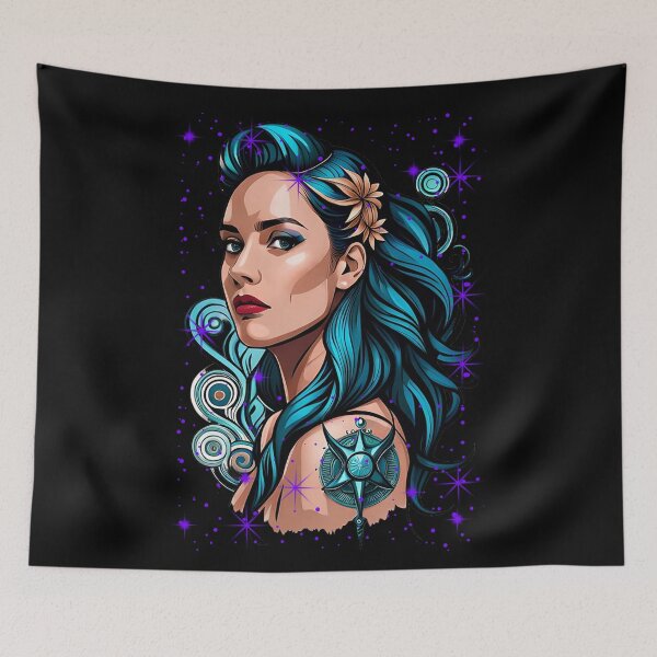 Item preview, Woman with flowers in her hair designed and sold by HarridanCreates.