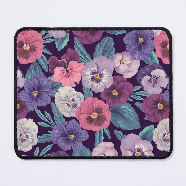 Item preview, Colorful pansies on deep violet designed and sold by Katerina Mitkova Kirilova.